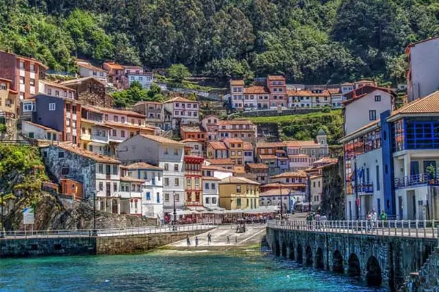 Colorful harbor of Cudillero, a charming fishing village in Asturias, Northern Spain.